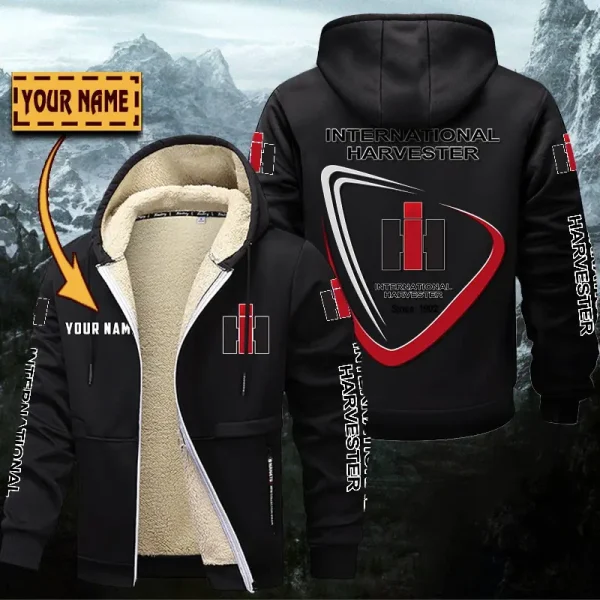International Harvester Hoodie Zip Velvet Coat WINHZVC20170 - Image 4