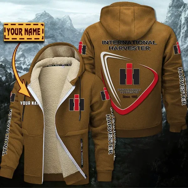 International Harvester Hoodie Zip Velvet Coat WINHZVC20170 - Image 5