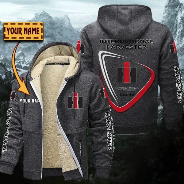 International Harvester Hoodie Zip Velvet Coat WINHZVC20170 - Image 6