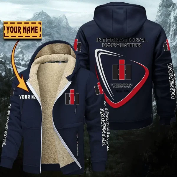 International Harvester Hoodie Zip Velvet Coat WINHZVC20170 - Image 7