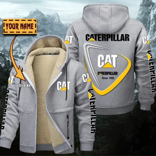 Caterpillar Inc Hoodie Zip Velvet Coat WINHZVC20155 - Image 4