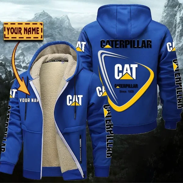 Caterpillar Inc Hoodie Zip Velvet Coat WINHZVC20155 - Image 6