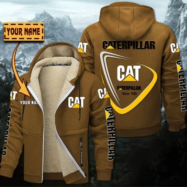 Caterpillar Inc Hoodie Zip Velvet Coat WINHZVC20155 - Image 9