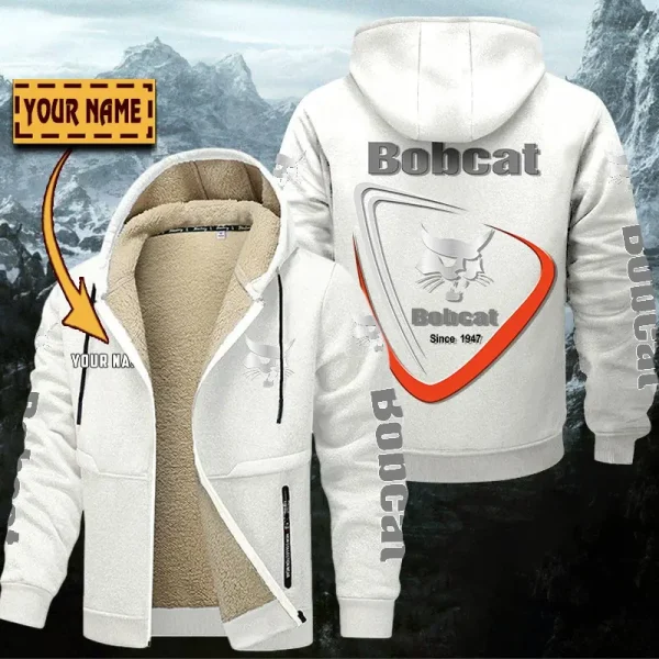 Bobcat Hoodie Zip Velvet Coat WINHZVC20163 - Image 8