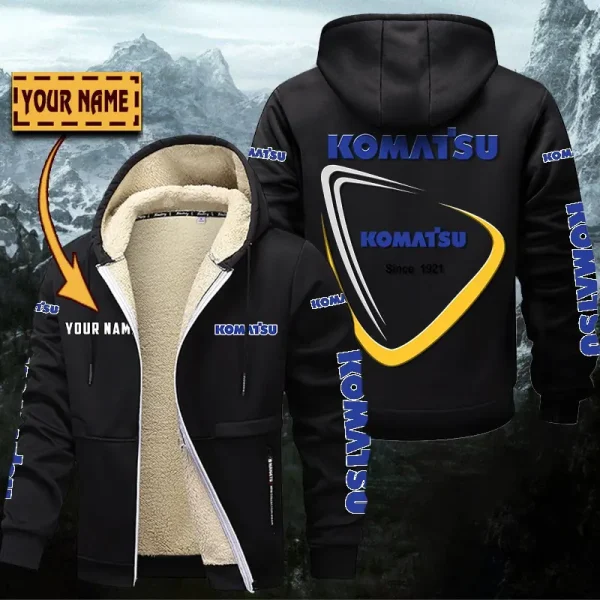 Komatsu Hoodie Zip Velvet Coat WINHZVC20174 - Image 3