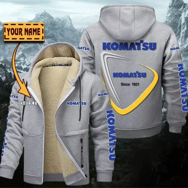 Komatsu Hoodie Zip Velvet Coat WINHZVC20174 - Image 6