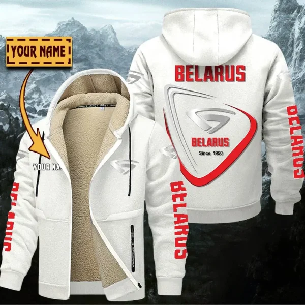 Belarus Hoodie Zip Velvet Coat WINHZVC20162 - Image 9