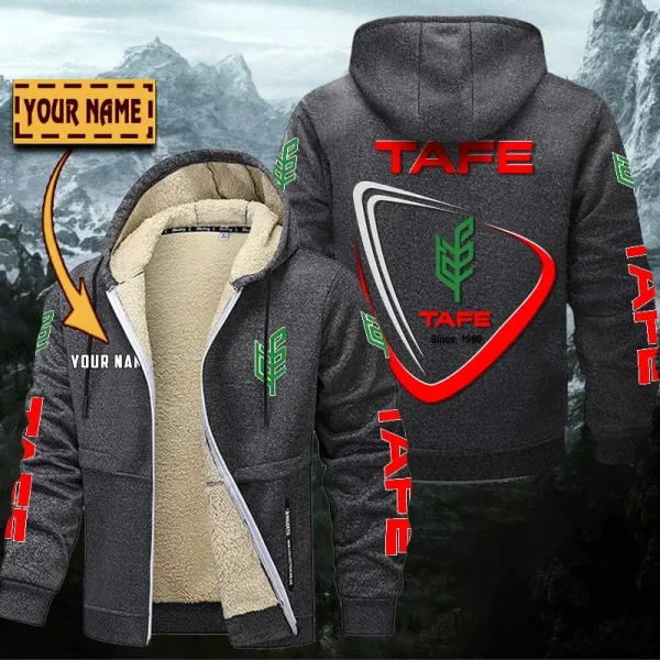 Tafe Hoodie Zip Velvet Coat WINHZVC20185 - Image 5