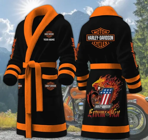 Harley Davidson Luxurious Comfort Meets Sporty Style Bathrobe