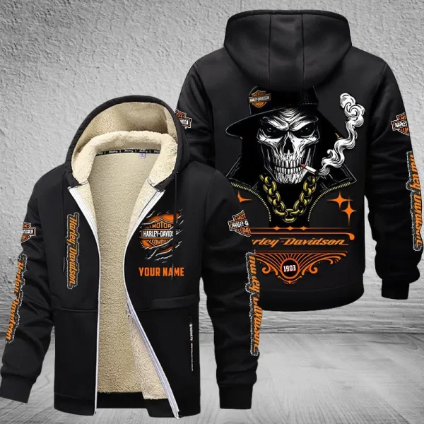 Harley-Davidson NNPZC291 Men’s Thickened Zipper Hoodies