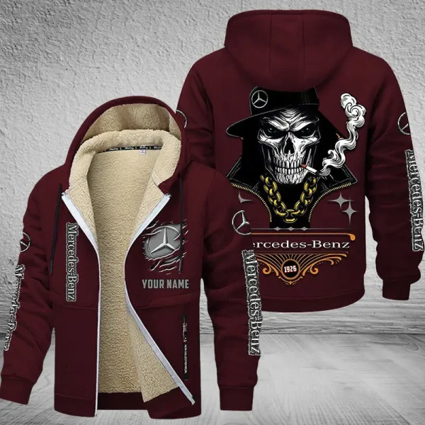 Mercedes-Benz NNPZC316 Men’s Thickened Zipper Hoodies - Image 4