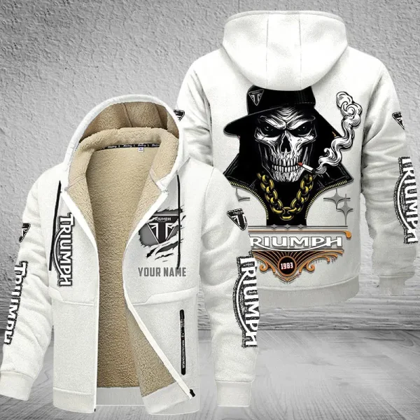 Triumph Motorcycles NNPZC343 Men’s Thickened Zipper Hoodies - Image 10