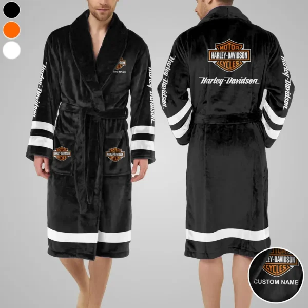 Harley Davidson Luxurious Comfort Meets Sporty Style Bathrobe