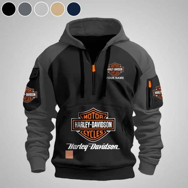 Harley Davidson Black Heavy Hoodie JSZI6D100457