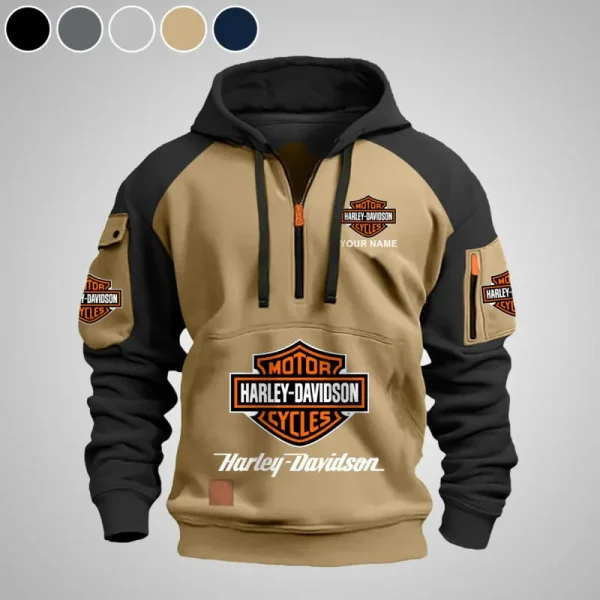 Harley Davidson Khaki Heavy Hoodie JSZI6D100457