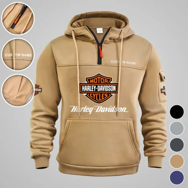 Harley Davidson Khaki Heavy Hoodie RKPI6D100449