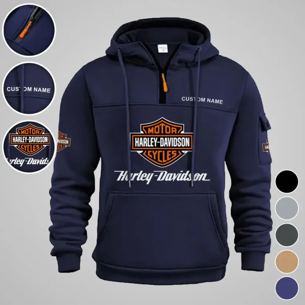 Harley Davidson Navy Heavy Hoodie RKPI6D100449