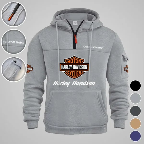 Harley Davidson Gray Heavy Hoodie RKPI6D100449