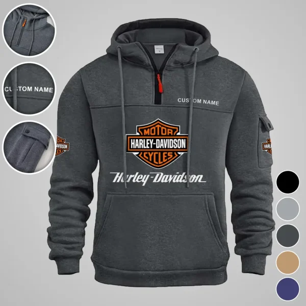 Harley Davidson Dark Gray Heavy Hoodie RKPI6D100449