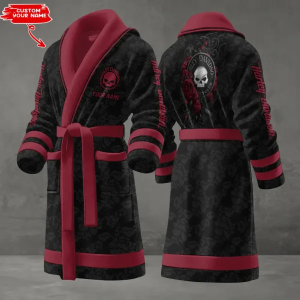 Harley Davidson Luxurious Comfort Meets Sporty Style Bathrobe-VDBATHROBE034