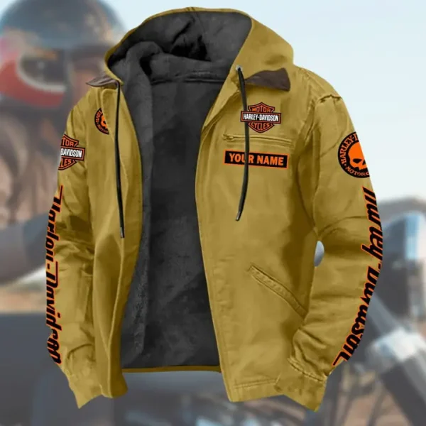 Harley Davidson Men's Casual Padded Jacket Hooded VDMPJH006