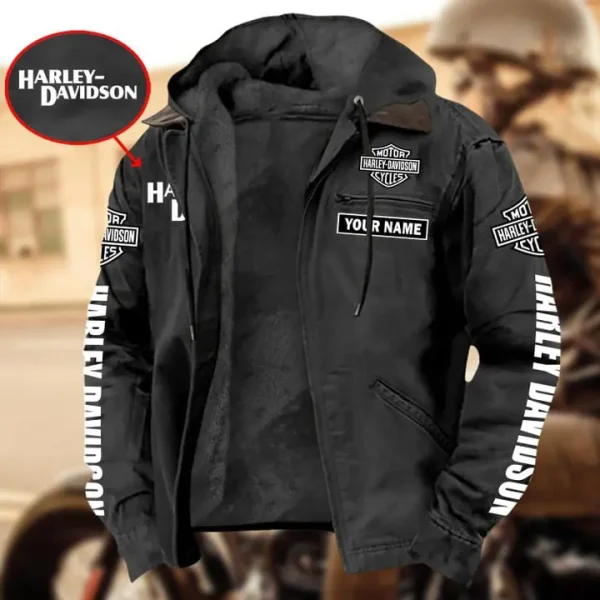 Harley Davidson Men's Casual Padded Jacket Hooded VDMPJH007