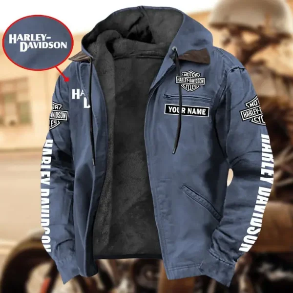 Harley Davidson Men's Casual Padded Jacket Hooded VDMPJH007