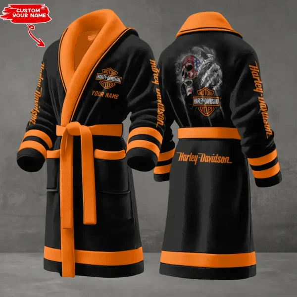 Harley Davidson Luxurious Comfort Meets Sporty Style Bathrobe-VDBATHROBE038