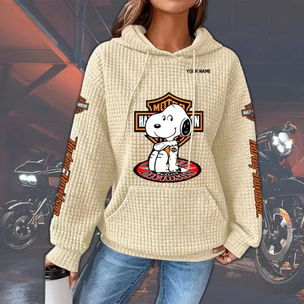 Harley Davidson-Snoopy  New Waffle Hoodie VDNWH004