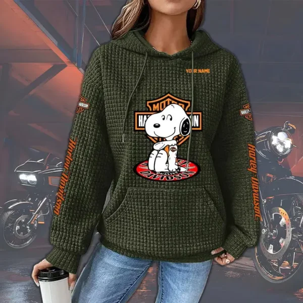 Harley Davidson-Snoopy  New Waffle Hoodie VDNWH004