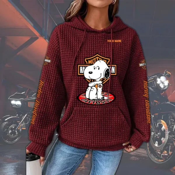 Harley Davidson-Snoopy  New Waffle Hoodie VDNWH004