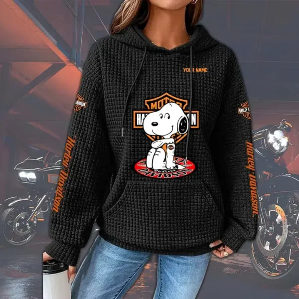 Harley Davidson-Snoopy  New Waffle Hoodie VDNWH004