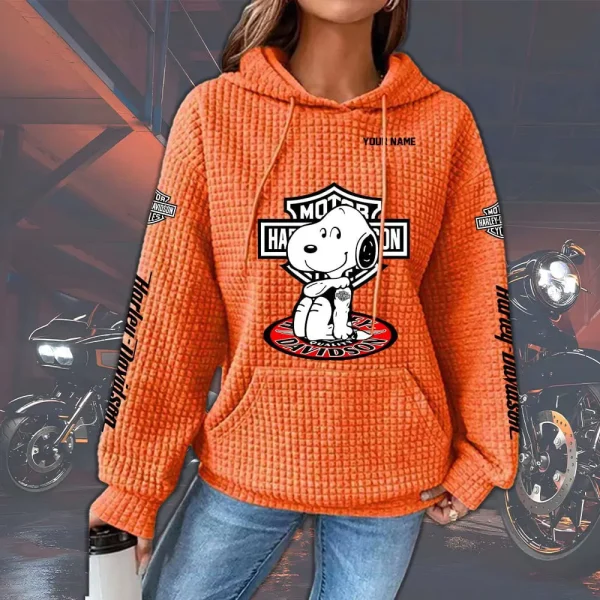 Harley Davidson-Snoopy  New Waffle Hoodie VDNWH004