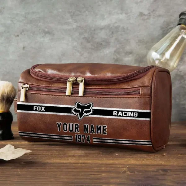 Fox Racing NNPCB027 Toiletry Bag, Leather Dopp Kit Accessory