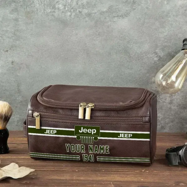 Jeep NNPCB039 Toiletry Bag, Leather Dopp Kit Accessory - Image 3