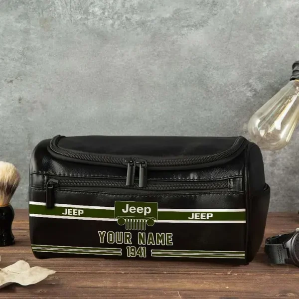 Jeep NNPCB039 Toiletry Bag, Leather Dopp Kit Accessory - Image 4
