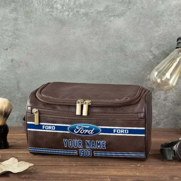 Ford NNPCB024 Toiletry Bag, Leather Dopp Kit Accessory - Image 3