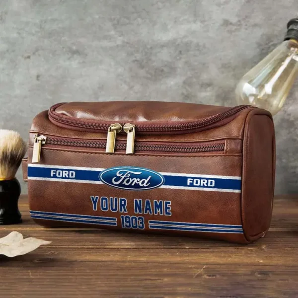 Ford NNPCB024 Toiletry Bag, Leather Dopp Kit Accessory