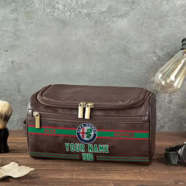 Alfa Romeo NNPCB001 Toiletry Bag, Leather Dopp Kit Accessory - Image 3