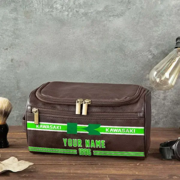 Kawasaki NNPCB040 Toiletry Bag, Leather Dopp Kit Accessory - Image 3