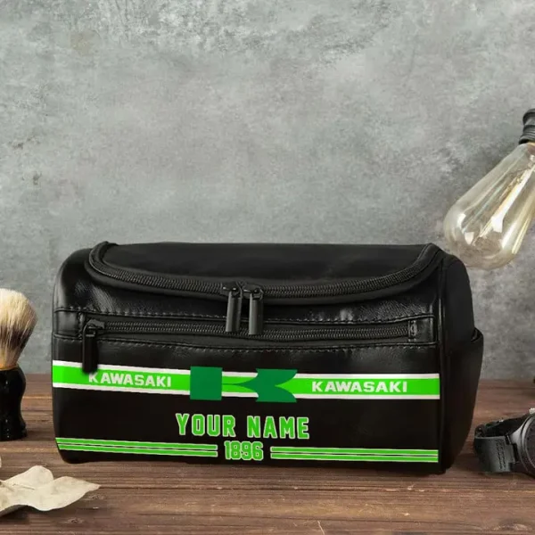 Kawasaki NNPCB040 Toiletry Bag, Leather Dopp Kit Accessory - Image 4