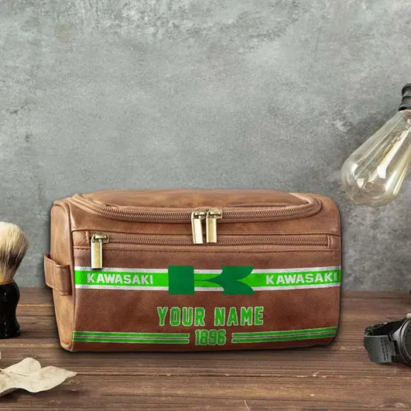 Kawasaki NNPCB040 Toiletry Bag, Leather Dopp Kit Accessory - Image 5