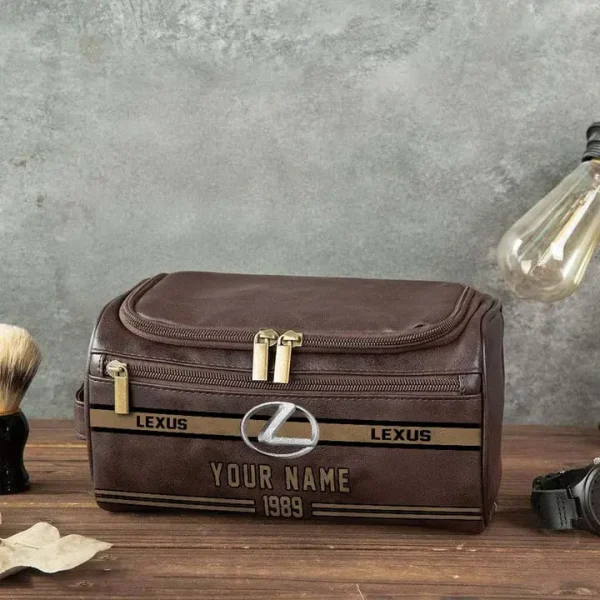 Lexus NNPCB047 Toiletry Bag, Leather Dopp Kit Accessory - Image 3