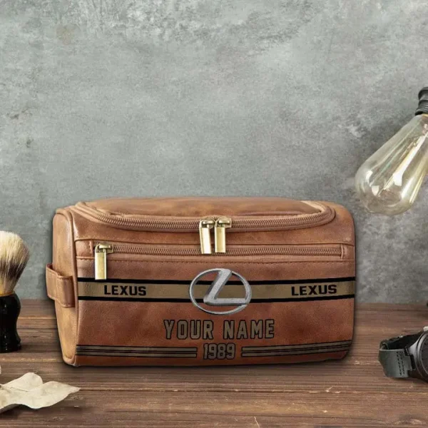 Lexus NNPCB047 Toiletry Bag, Leather Dopp Kit Accessory - Image 5