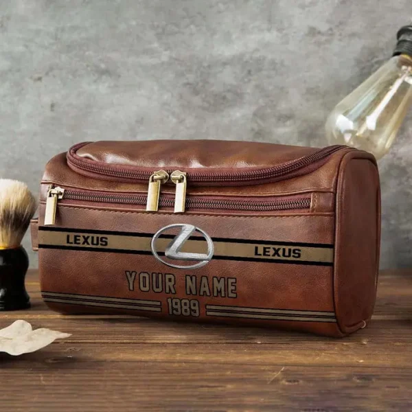 Lexus NNPCB047 Toiletry Bag, Leather Dopp Kit Accessory