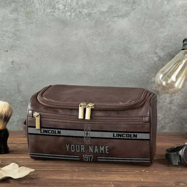 Lincoln NNPCB048 Toiletry Bag, Leather Dopp Kit Accessory - Image 3