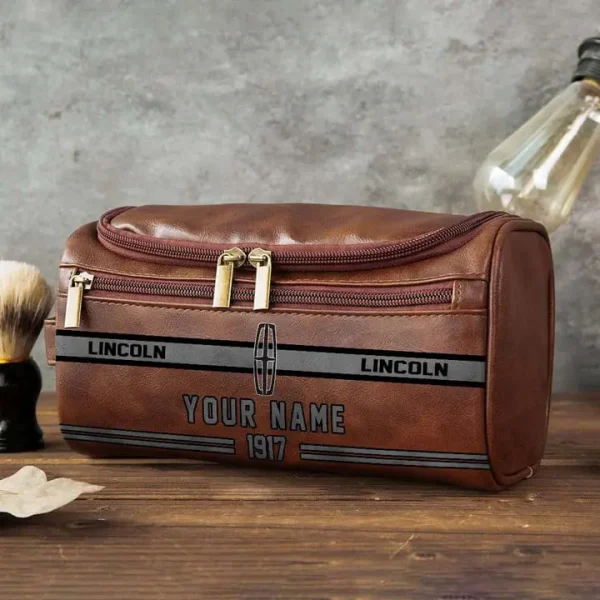 Lincoln NNPCB048 Toiletry Bag, Leather Dopp Kit Accessory