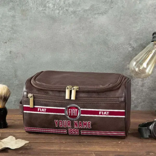 Fiat NNPCB023 Toiletry Bag, Leather Dopp Kit Accessory - Image 5