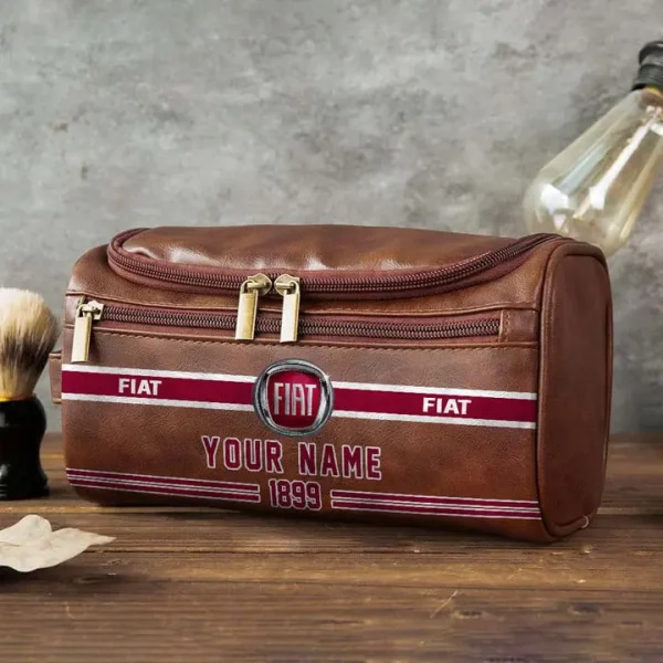 Fiat NNPCB023 Toiletry Bag, Leather Dopp Kit Accessory