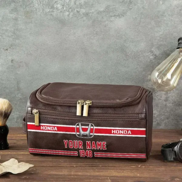 Honda NNPCB031 Toiletry Bag, Leather Dopp Kit Accessory - Image 3